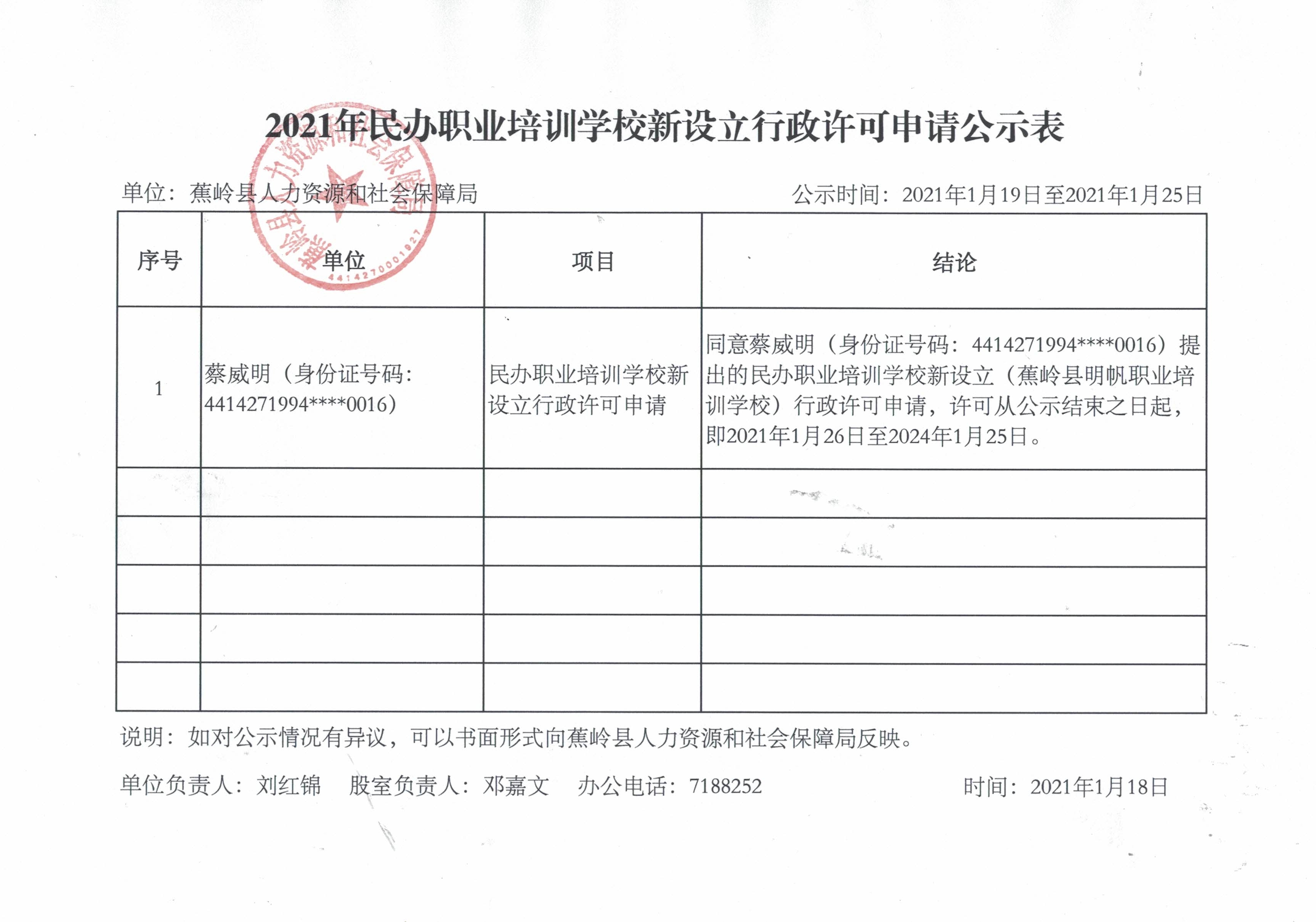 2021.1.18 2021年民办职业培训学校新设立行政许可申请公示表.JPG