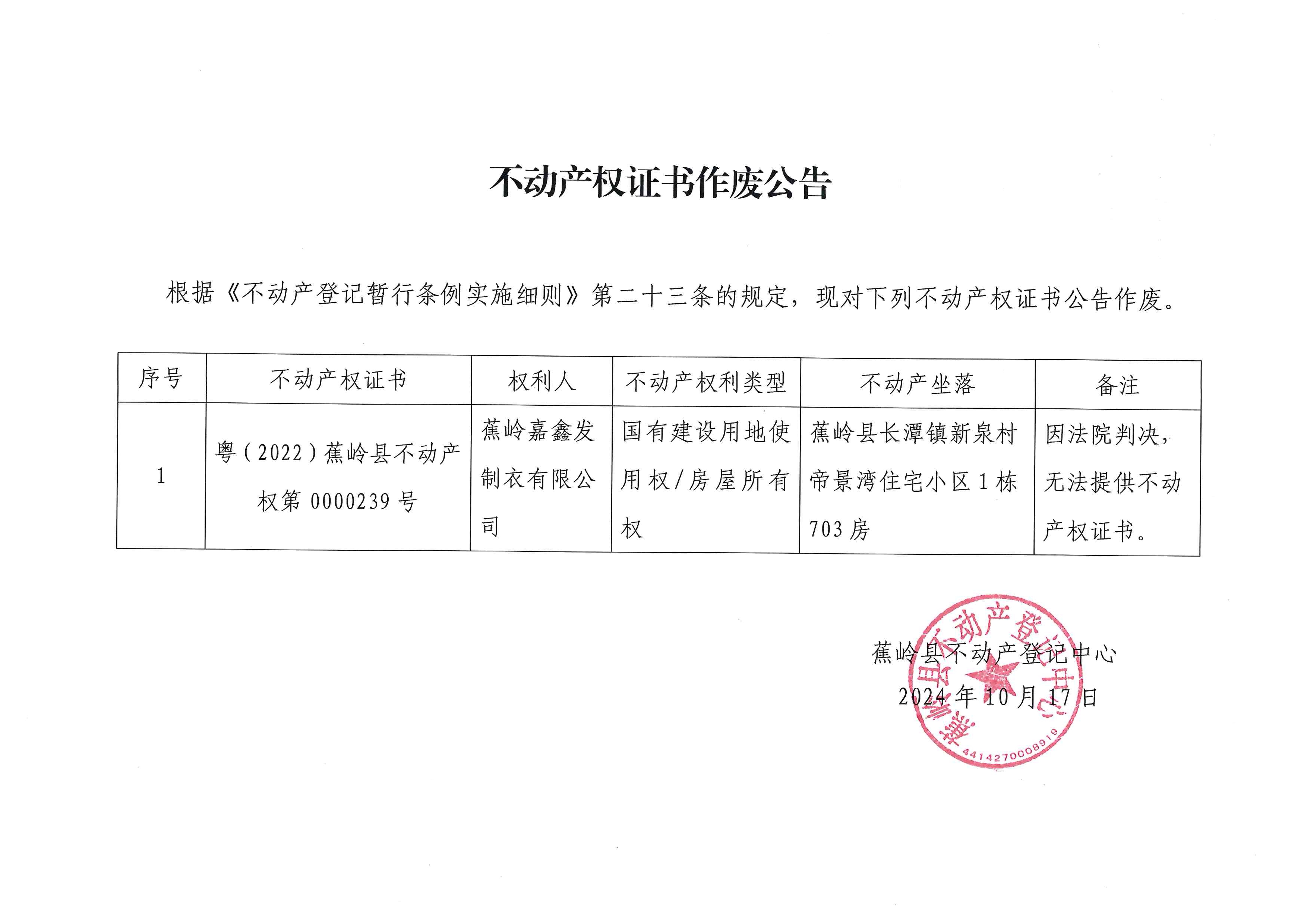 不动产权证书作废公告【粤（2022）蕉岭县不动产权第0000239号】.jpg