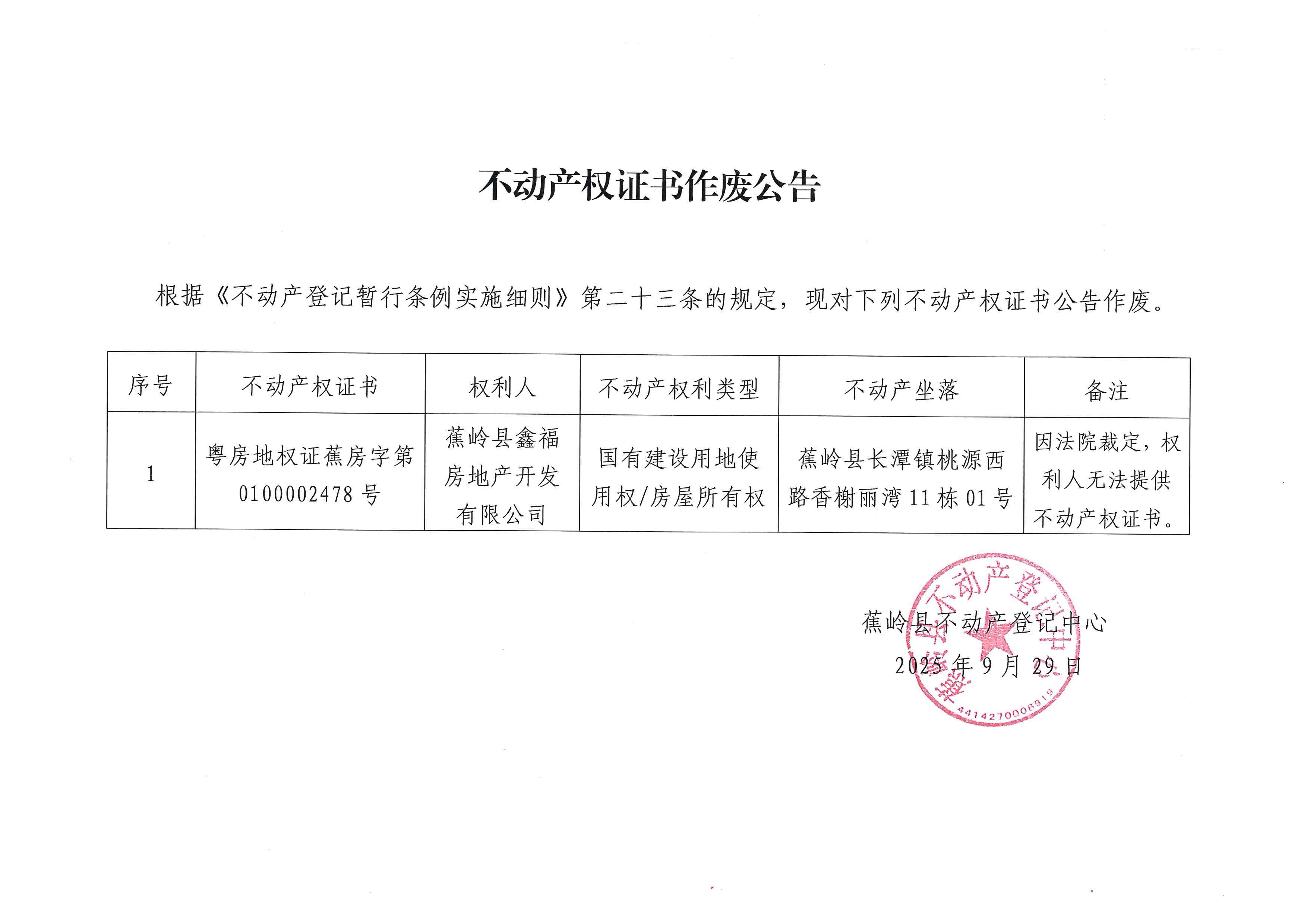 不动产权证书作废公告（粤房地权证蕉房字第0100002478号）.jpg